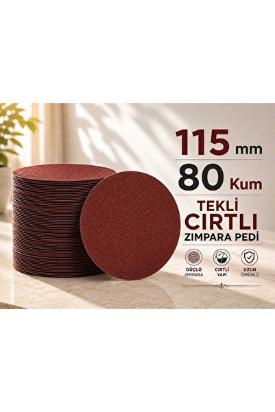 RASTONA TEKLİ CIRTLI ZIMPARA PEDİ 115 MM - 80 KUM - 100'LÜ
