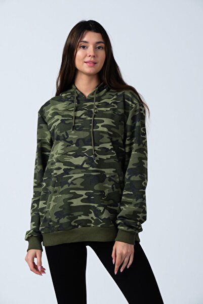ALEXANDERGARDI Kamuflaj Desenli Kapüşonlu Sweatshirt (e21-72100)