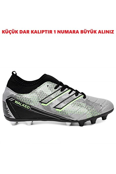 Walked Gümüş Renk Yarım Boğaz Çorap Bilekli Erkek Çocuk Çivili Dişli Krampon ...