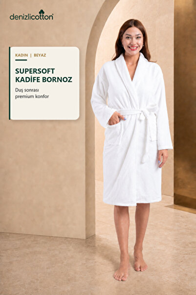 denizlicotton Supersoft Velvet Water Absorbent, Antibacterial White Women's B...