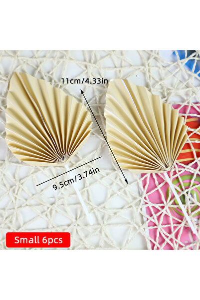 Choice6 Small F 6pcs 6pcs Palm Spear Cake Topper Happy Birthday Palm Leaf Dec...