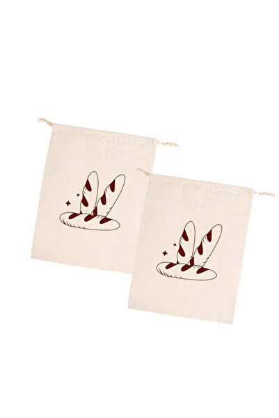 Choice4 2pcs 02 Reusable Linen Bread Bag Drawstring Storage for Loaf Homemade...