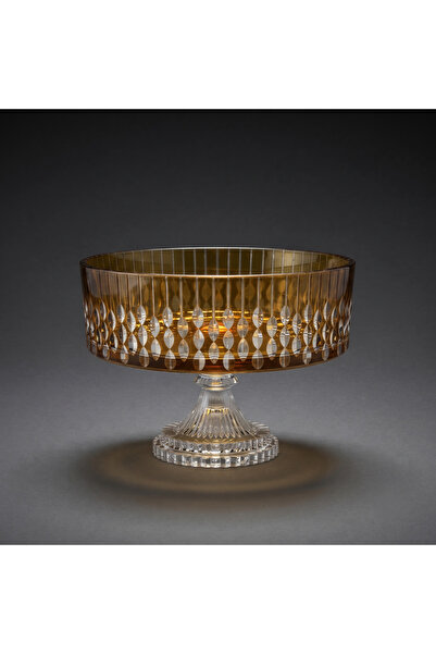 AKDEN STORE Crystal Decor Glass Bowl, Presentation Bowl, Salad Bowl
