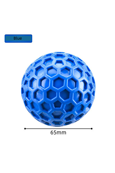 Choice3 Blue-L(6.5CM) Tough Natural Dog Chew Toy Indestructible Squeaky Ball ...