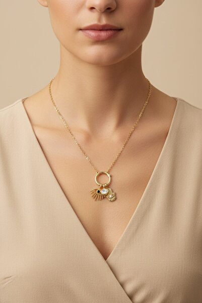 XUPING JEWELRY Style Pearl/Xuping Jewelry Eye Pearl Zircon Stone Necklace