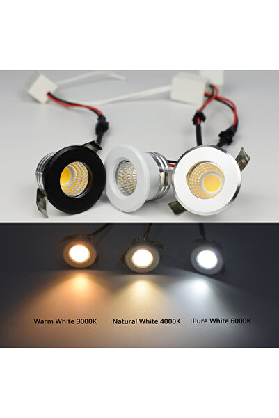 Choice5 مصباح LED COB صغير 3 وات، إضاءة سبوت بيضاء دافئة 3000 كلفن، إضاءة سقف...
