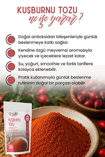 Emine türk anneli 250 gr Kuşburnu Çekirdeği Tozu Yerli Doğal ( Kuşburnunun Tamamı Öğültülmüştür.) Annemeli