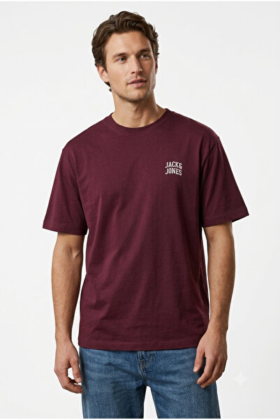 Jack & Jones Bisiklet Yaka Gögüs Baskili Tisört - Noge