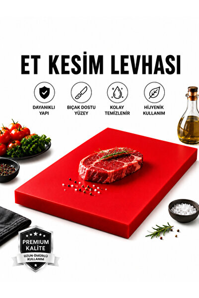 Türkay Polietilen Kesim Tahtası Et Meyve Sebze Plastik Kesme Levhası 50x30x2 ...