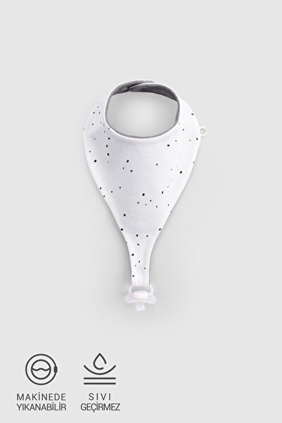 Little Gusto White Cosmos Patterned Organic Cotton - Liquid Proof and with Pa...