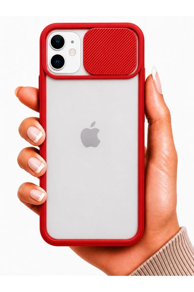 noktaks Apple iPhone 12 Case Camera Sliding Matte Back Surface Color Frame Le...