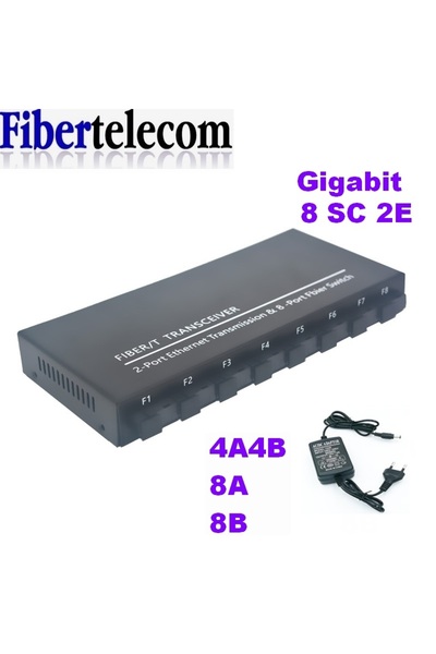 Choice1 1pcs iron EU Power Gigabit Fiber Optical Switch 8 SC 2 1000M RJ45 Gig...