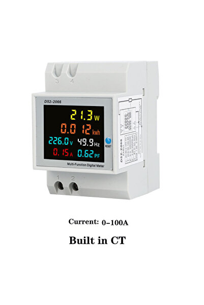 Choice AC40V-300V Built-in CT 6IN1 Din Rail AC Monitor 110V 220V 380V 100A Vo...