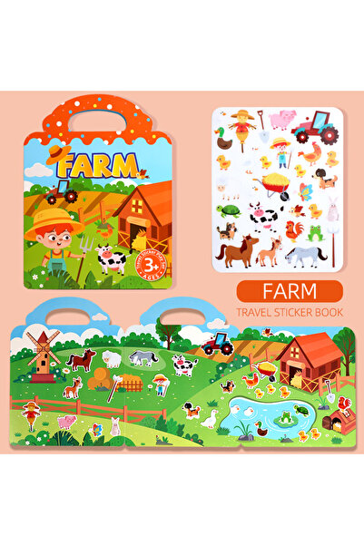 Choice3 Datgo Children Portable Quiet Busy Paste A Book DIY Reusable Sticker ...