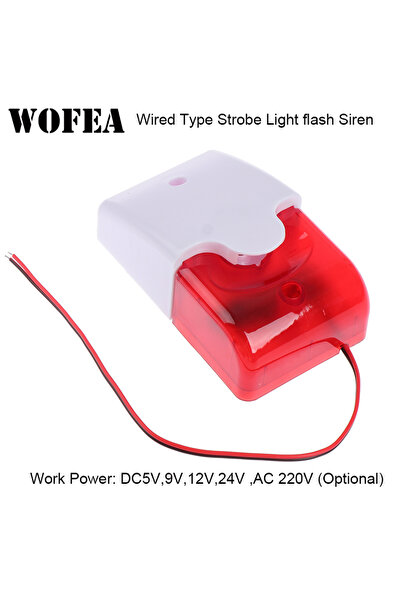 Choice1 AC 220V 120 DB Flash LED Strobe Light Wired Siren 12V/ 5V /24V /220V ...