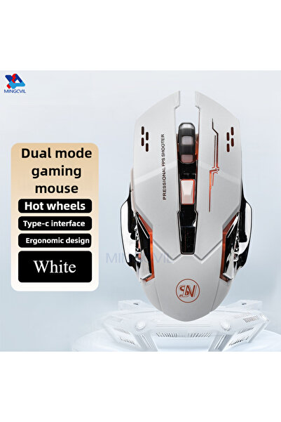 Choice1 White MINGCVIL Rechargeable Wireless Mouse Gaming Computer Bluetooth ...