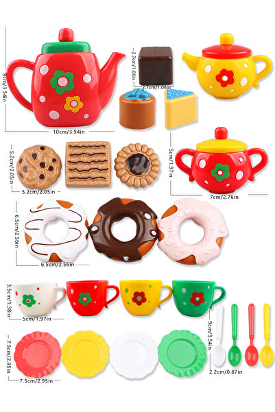 Choice 6601C Afternoon Tea Set for Girls Cake Dessert Playhouse Kitchen Toys ...
