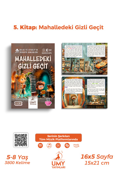 UMY Yayınları Bilge ve Gökalp'in Dedektif Günlükleri - 1St and 2Nd Stories That Develop Logic, Attention, and Problem-Solving Skills for Classroom Children