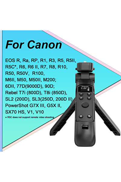 Choice5 Black For Canon Wireless Shooting Grip Tripod with OLED Screen Remote...