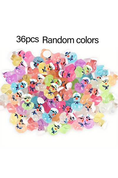 Choice 36pcs Multicolored Mini Resin Cruise Duck With Sunglasses, Glow In The...