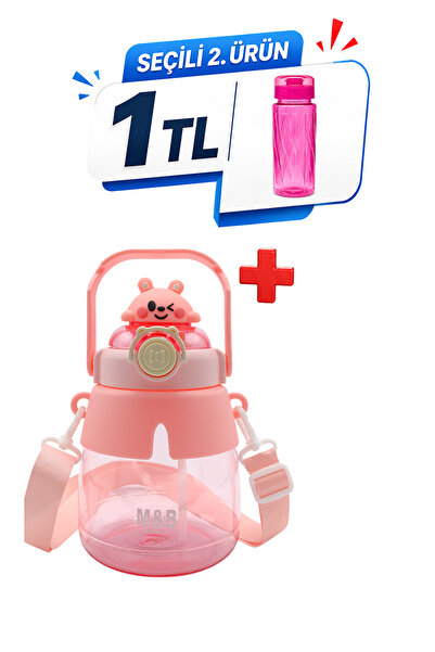 M&B WATER BOTTLE Cute Water Bottle with Rabbit Figure - Children's Water Bott...