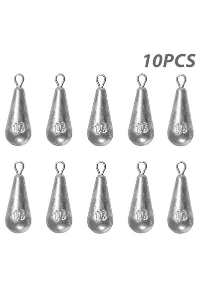Choice 10g-0.35oz 10pcs Fishing Weights Sinkers Kit with Marks, Bass Casting ...