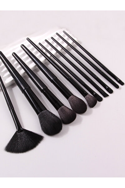Choice black High-quality 10-piece Soft Bristle Black Makeup Brush Set, Found...