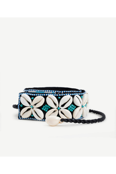 Yargıcı Bead Detailed Tie-Up Waist Belt