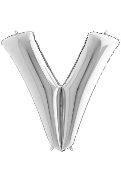 Generic Brand Foil Balloon 100 cm Letter Uninflated Silver (Letter V) 01363