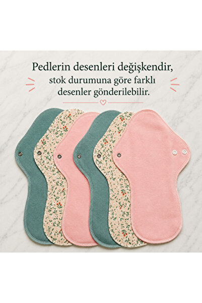 Going Zeero Yıkanabilir Regl Pedi - %100 Pamuk - 6'lı Extra Büyük/Lohusa Boy