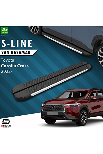 S Dizayn Toyota Corolla Cross S-Line Aluminyum Yan Basamak 183 Cm 2022 Üzeri ...