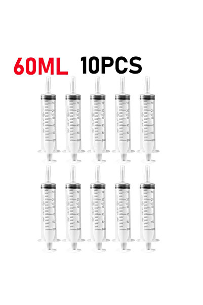 Choice 10pcs 60ml Feeding Syringe Glue Filling Enema Syringe Nutrient Sterile...