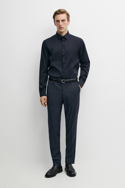Massimo Dutti Esnek slim fit gömlek
