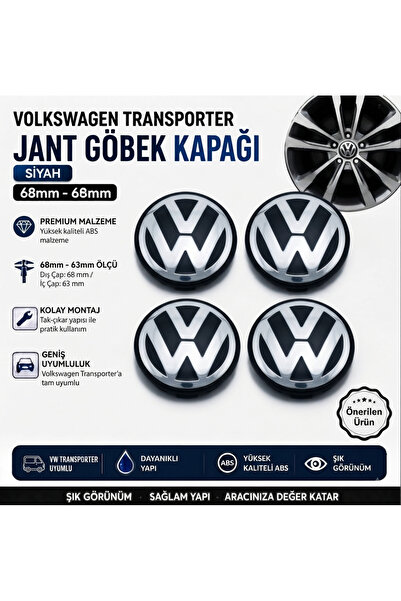 MemoDigital Vw Uyumlu Transporter Jant Göbek Arması 68mm -63mm