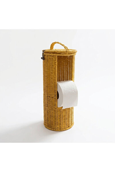 Go İthalat Plastic Rattan Toilet Paper Stand with Hanger - Wicker Look, with ...