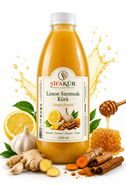 ŞİFAKÜR BİTKİSEL SAĞLIK ÜRÜNLERİ Limon Sarımsak Kürü 1000ml Zencefilli Zerdeç...