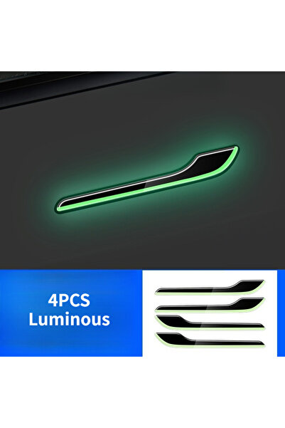 choice2 4PCS Luminous 4Pcs Car Luminous Door Handle Sticker for Tesla New Mod...