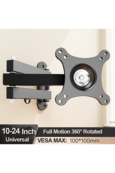 Choice1 black 20° Tiltable TV Wall Mount Bracket 360° Rotated Holder Universa...