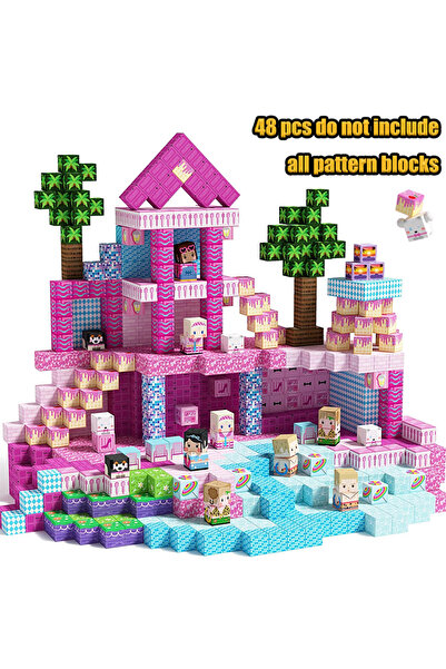 Choice29 48pcs Party Magnetic Building Blocks New Mine World Magnetic Snow Ic...