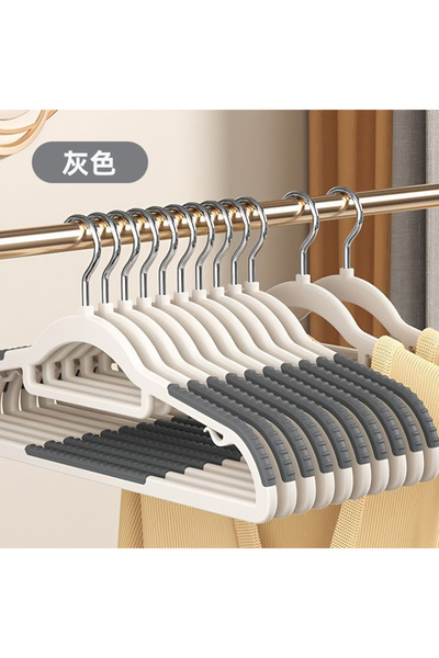 Choice GRAY 1pc Non-Slip Plastic Hangers Multifunctional Household Hanger Sui...
