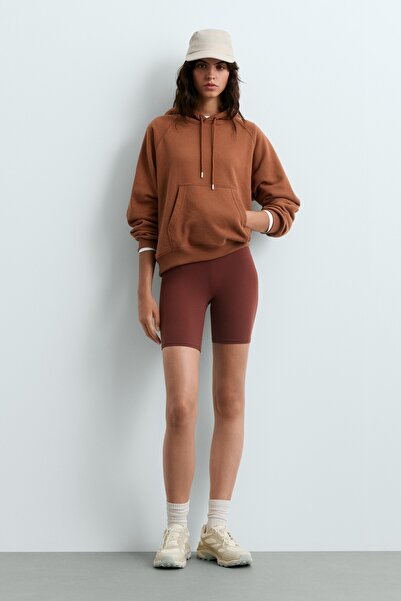 Oysho Cotton-blend fleece hoodie