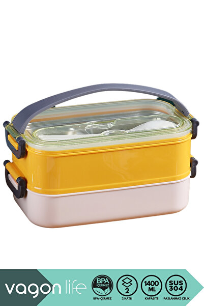 Vagonlife 1600ml 2 Layer Steel Lunch Box Lunch Box