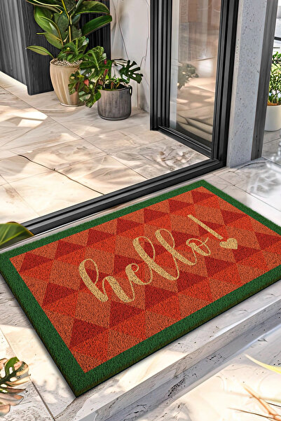 Decovetro Koko Mat Retro Hello Patterned Koko Door Mat 40 X 60 cm