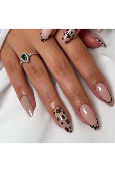 Choice WHITE 24PCS Almond Pressed Nail, White French Pointed Fake Nail, Mediu...
