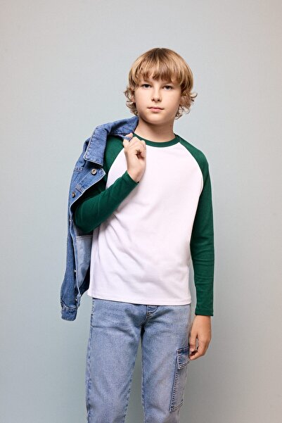 DeFacto 100% Cotton Regular Fit Crew Neck Long Sleeve T-Shirt Boys H9809A826Au