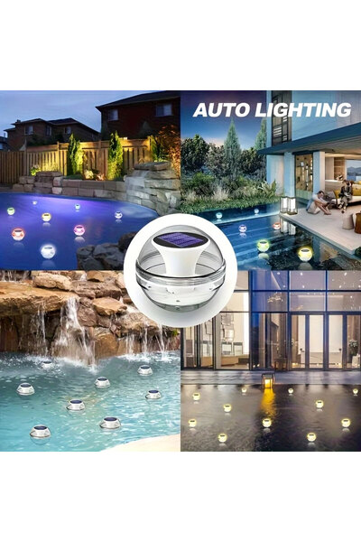 Choice مصباح LED شمسي عائم يعمل بالطاقة الشمسية RGBW، كرة حمام سباحة تعمل بال...