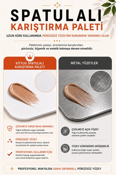 Generic Brand Spatula Mixing Palette Set with Mirror and Gift |   Product Foundation Cream Makeup Mixing Palette Set