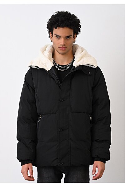 Super Rare Men's Black Parka Coat