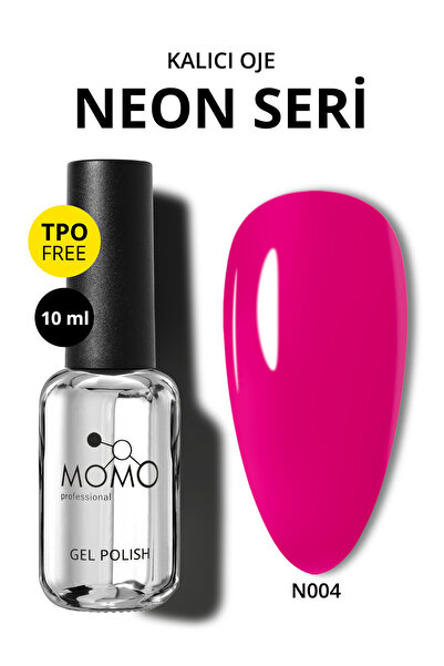 MOMO professional Kalıcı Oje N004 Neon Fuşya Pembe 10 ml