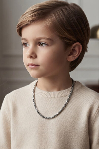 SEVGİLİ TAKI Auger model steel chain children's necklace | karma series